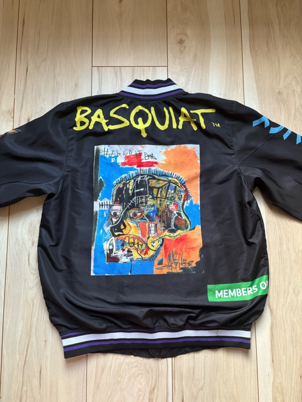Basquiat Members Only Bomber Jacket Small Jean Michel Basquiat Art Streetwear